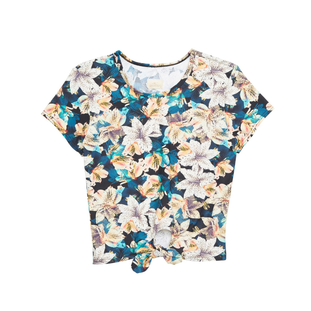 O'Neill Big Girls Tiller Rashguard Swim Top Multi Size 10